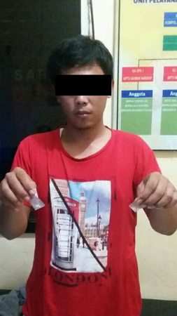 Polsek Tapung Ciduk Pelaku Narkoba di Desa Sari Galuh